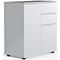 Commode Dalosa, 4 compartiments &amp; 2 tiroirs, porte, L 700 x P 390 x H 770 mm, bois, blanc