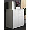 Commode Dalosa, 4 compartiments &amp; 2 tiroirs, porte, L 700 x P 390 x H 770 mm, bois, blanc