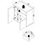 Commode Dalosa, 4 compartiments &amp; 2 tiroirs, porte, L 700 x P 390 x H 770 mm, bois, blanc