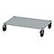 Complément mobile pour armoire à tiroirs Bedrunka+Hirth avec L 680 mm, 4 x roues pivotantes &amp; poignée de poussée, sans plateau acier, L 680 x P 500 x H 150 mm, aluminium