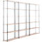 Complete aanbieding 3 boekenkasten, elk met 6 legborden (5 ordnerhoogten)