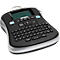 Black Dymo label maker with display and keyboard. Printed text: LM210D+.