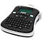 Black DYMO label maker with keyboard, display, and white trim. The words DYMO and LM2100+ are printed on it.