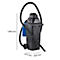 Black industrial vacuum cleaner with hose, wheel, and dimensions. Inscription: Mammut.