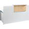 Comptoir Come-In, 1 étagère, droit, largeur 1600 mm, coloris blanc/érable 