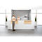 Comptoir Come-In, 2 étagères, droit, largeur 3200 mm, coloris blanc/érable 