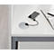 Comptoir d'accueil Come-In, 1 étagère, droit, largeur 1600 mm, blanc/blanc 