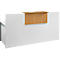 Comptoir d'accueil Come-In, 1 étagère, droit, largeur 1800 mm, blanc/hêtre 