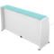 Comptoir d'accueil Spirit - plateau en verre - L 2036 x P 910 x H 1120 mm - blanc
