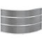 Comptoir d'appoint Tool, rond, l. 1910 x P 850 x H 1100 mm, anthracite/coloris inox