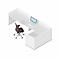Comptoir en angle Basic C, l. 3276 x P 1676 mm (total)