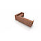 Comptoir en angle Spezia, l. 3655 x P 2055 x H 1130 mm, coloris noix Canaletto