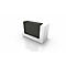 Comptoir Spezia, droit, l. 1660 x P 880 x H 1130 mm, blanc/gris