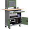 Computerschrank Bedrunka+Hirth Mobile Office 2, mobil, Monitorgehäuse, Buche-Multiplex-Platte, 1 Schub/2 Fächer/Flügeltüren, B 1200 x T 700 x H 1796 mm