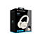 Conceptronic Alvah Bluetooth-Headset in cremeweiß auf der schwarzen Verkaufsverpackung.