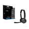 Schwarzes Conceptronic Polona Bluetooth-Headset vor seiner Verpackung auf weißem Hintergrund.