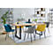Conferentietafel FRED, U-vormig stalen frame, B 1800 x D 900 x H 750 mm, massieve wilde eik, geolied