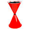 Conische staande asbak Diabola ECO, aluminium inzetbak, H 710 mm, ø 400 mm, rood, kwartszand
