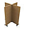 Brown, star-shaped partition with black feet. The surface shows fine, diagonal lines.