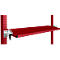 Console de rangement inclinable Manuflex, pour séries Universal ou Profi, profondeur utile 195 mm, pour largeur de table de 1500 mm, rouge rubis