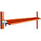 Console de rangement inclinable Manuflex, pour séries Universal ou Profi, profondeur utile 195 mm, pour largeur de table de 1750 mm, rouge orangé