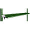Console de rangement inclinable Manuflex, pour séries Universal ou Profi, profondeur utile 195 mm, pour largeur de table de 1750 mm, vert réséda
