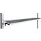 Console de rangement inclinable Manuflex, pour séries Universal ou Profi, profondeur utile 195 mm, pour largeur de table de 2000 mm, alu argent