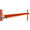 Console de rangement inclinable Manuflex, pour séries Universal ou Profi, profondeur utile 195 mm, pour largeur de table de 2000 mm, rouge orangé