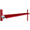 Console de rangement inclinable Manuflex, pour séries Universal ou Profi, profondeur utile 195 mm, pour largeur de table de 2000 mm, rouge rubis