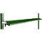 Console de rangement inclinable Manuflex, pour séries Universal ou Profi, profondeur utile 195 mm, pour largeur de table de 2000 mm, vert réséda