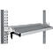 Console de rangement inclinable Manuflex, pour séries Universal ou Profi, profondeur utile 195 mm, pour largeur de table de 2500 mm, alu argent