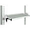 Console de rangement inclinable Manuflex, pour séries Universal ou Profi, profondeur utile 195 mm, pour largeur de table de 2500 mm, gris clair