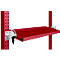 Console de rangement inclinable Manuflex, pour séries Universal ou Profi, profondeur utile 195 mm, pour largeur de table de 2500 mm, rouge rubis