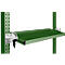 Console de rangement inclinable Manuflex, pour séries Universal ou Profi, profondeur utile 195 mm, pour largeur de table de 2500 mm, vert réséda