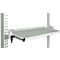 Console de rangement inclinable Manuflex, pour séries Universal ou Profi, profondeur utile 345 mm, pour largeur de table de 1250 mm, gris clair