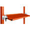 Console de rangement inclinable Manuflex, pour séries Universal ou Profi, profondeur utile 345 mm, pour largeur de table de 1250 mm, rouge orangé