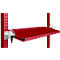 Console de rangement inclinable Manuflex, pour séries Universal ou Profi, profondeur utile 345 mm, pour largeur de table de 1250 mm, rouge rubis