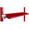 Console de rangement inclinable Manuflex, pour séries Universal ou Profi, profondeur utile 345 mm, pour largeur de table de 1500 mm, rouge rubis