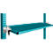 Console de rangement inclinable Manuflex, pour séries Universal ou Profi, profondeur utile 345 mm, pour largeur de table de 1500 mm, turquoise