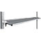 Console de rangement inclinable Manuflex, pour séries Universal ou Profi, profondeur utile 345 mm, pour largeur de table de 1750 mm, alu argent