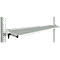 Console de rangement inclinable Manuflex, pour séries Universal ou Profi, profondeur utile 345 mm, pour largeur de table de 1750 mm, gris clair
