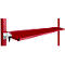 Console de rangement inclinable Manuflex, pour séries Universal ou Profi, profondeur utile 345 mm, pour largeur de table de 1750 mm, rouge rubis