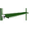Console de rangement inclinable Manuflex, pour séries Universal ou Profi, profondeur utile 345 mm, pour largeur de table de 1750 mm, vert réséda
