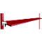 Console de rangement inclinable Manuflex, pour séries Universal ou Profi, profondeur utile 345 mm, pour largeur de table de 2000 mm, rouge rubis