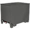 Container voor routetreinen type CS 80, 3-voudig stapelbaar, capaciteit 0,8 m³, tot 1000 kg, muisgrijs RAL 7005