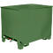 Container voor routetreinen type CS 80, 3-voudig stapelbaar, capaciteit 0,8 m³, tot 1000 kg, reseda groen RAL 6011