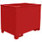 Container voor routetreinen type CS 80, 3-voudig stapelbaar, capaciteit 0,8 m³, tot 1000 kg, vuurrood RAL 3000