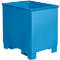Container voor trajecttreinen type C 30, voor vaste stoffen, 3 hoog stapelbaar, capaciteit 0,3 m³, tot 500 kg, lichtblauw RAL 5012