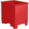 Container voor trajecttreinen type C 30, voor vaste stoffen, 3 hoog stapelbaar, capaciteit 0,3 m³, tot 500 kg, vuurrood RAL 3000