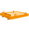 Containerbak CW 1, staal, voor afzetcontainer tot 10 m³, neigingshoek 5°, 2300 x 2030 x 560, RAL2000